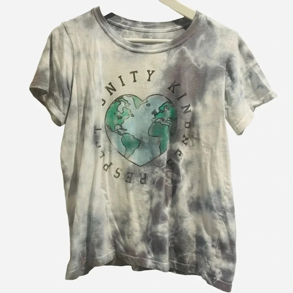 Unity Kindness Respect Size Small Might Fine Blue Tie Dye